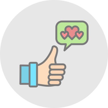 vektör düz renk simgesi gibi