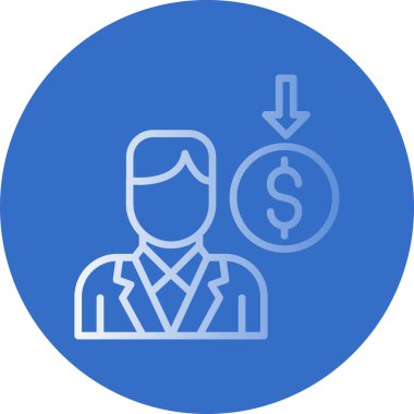 Para için. Web simgesi basit illüstrasyon