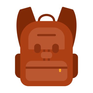 sırt çantası simgesi, grafik tasarımı, vektör illüstrasyonu 