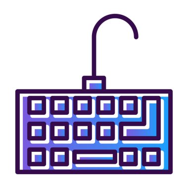 bilgisayar klavyesi simgesi, vektör illüstrasyonu basit tasarım