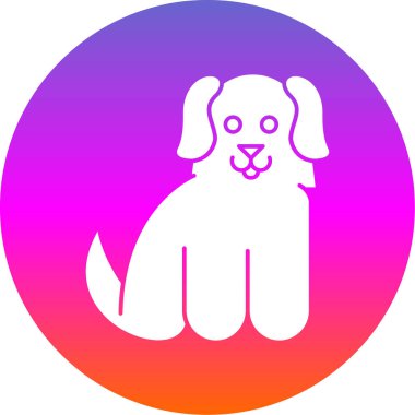 köpek simgesi, vektör illüstrasyonu basit tasarım