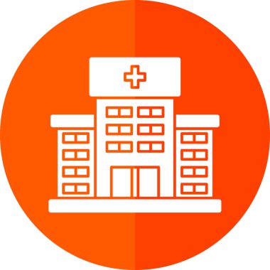 Hastane web simgesi basit illüstrasyon 