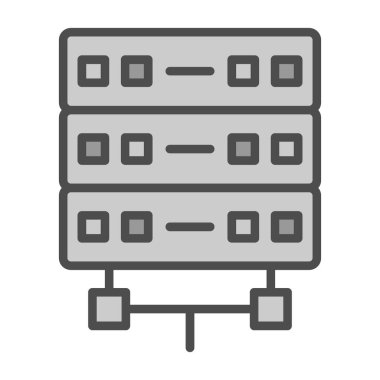 sunucu simgesi, vektör illüstrasyonu basit tasarım