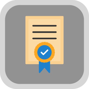 Sertifika simgesi, eğitim konsepti, vektör illüstrasyonu