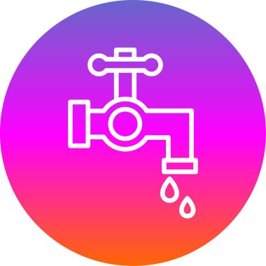 Musluk simgesi izole edilmiş vektör illüstrasyonu  