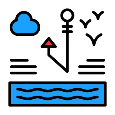 Hava durumu simgesi, vektör illüstrasyonu