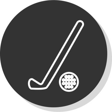 Hokey. Web simgesi basit illüstrasyon