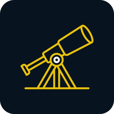 Teleskop. Web simgesi basit illüstrasyon 