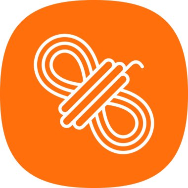 İp düz simgesinin vektör illüstrasyonu