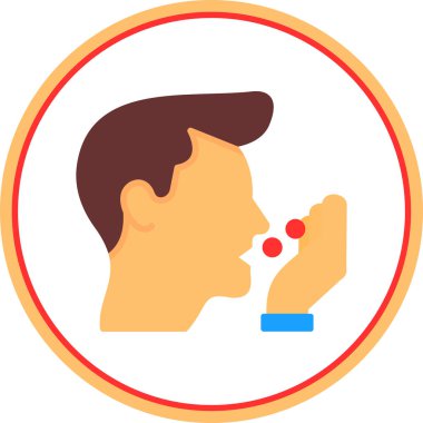 Düz dizaynlı kalbi olan bir adamın vektör çizimi