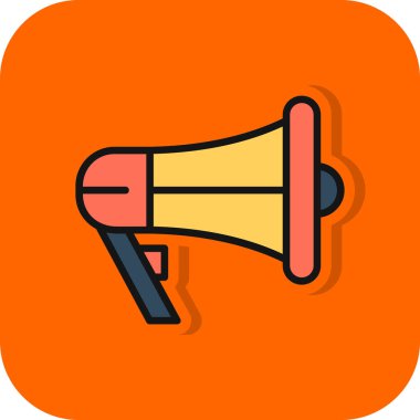 megafon simgesi, vektör illüstrasyonu basit tasarım