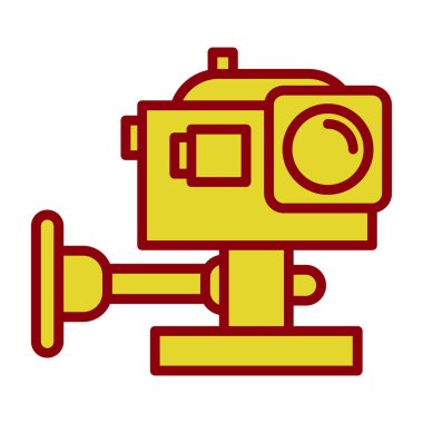 Eylem Kamerası simgesi, vektör illüstrasyonu basit tasarım