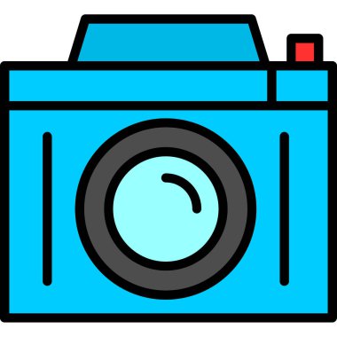 Kamera. Web simgesi basit illüstrasyon