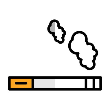 Basit sigara içen vektör simgesi tasarımı
