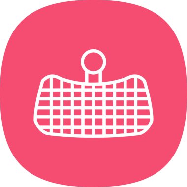 Alışveriş poşeti ikon vektör illüstrasyonu