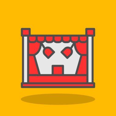 Sahne Ağı simgesi, vektör illüstrasyonu