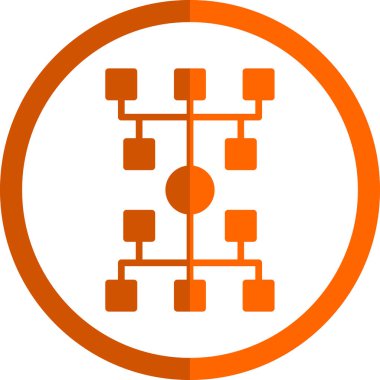 Algoritma ağ simgesi, vektör illüstrasyonu 