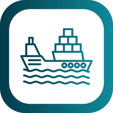 Gemi simgesi vektör illüstrasyonu 