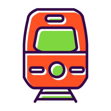 tram simgesi vektör illüstrasyonu
