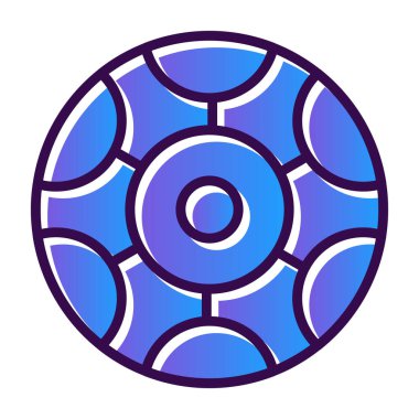 futbol topu düz simgesi, vektör illüstrasyonu