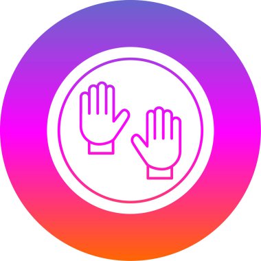 Eldivenler web simgesi vektör illüstrasyonu 