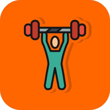 spor salonu ikonu modada düz stil