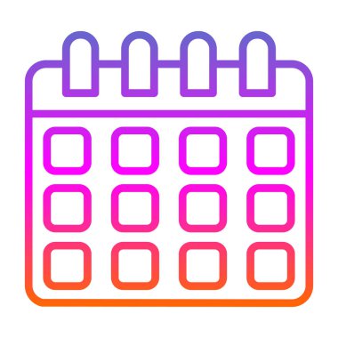 Takvim simgesi, vektör illüstrasyonu basit tasarım