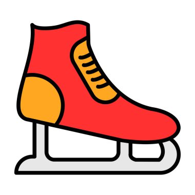 Buz pateni ikonu. Basit vektör illüstrasyonu