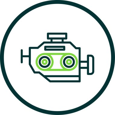 motor simgesi, vektör illüstrasyonu basit tasarım