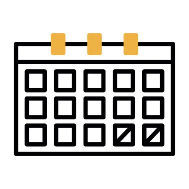 Takvim simgesi, vektör illüstrasyonu basit tasarım