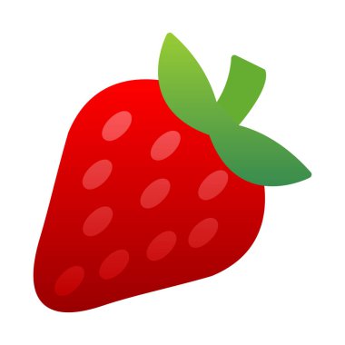 Çilek simgesi, vektör illüstrasyonu basit tasarım