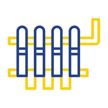 radyatör ağ simgesi, vektör illüstrasyonu