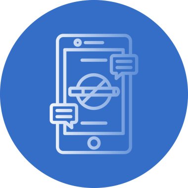 Cep telefonu. Web simgesi basit illüstrasyon