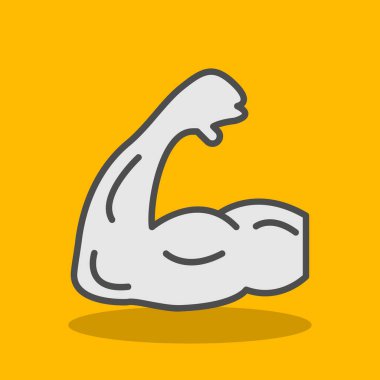 pazı simgesi. Web için basit kas vektör simgesi çizimi