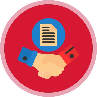 İş sözleşmesi vektör simgesi