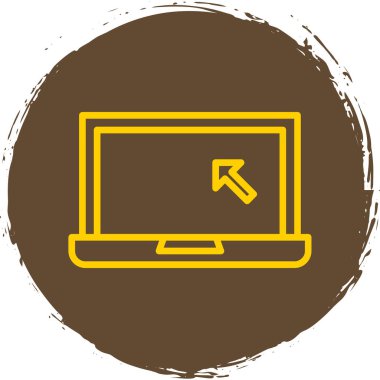 dizüstü bilgisayar simgesi, vektör illüstrasyonu basit tasarım