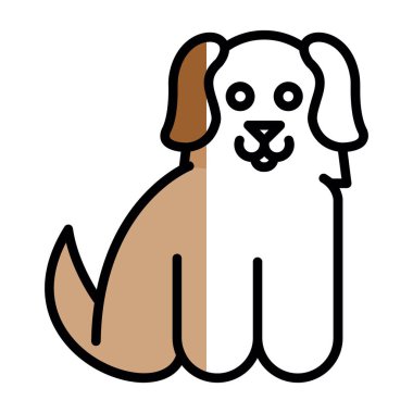 köpek simgesi, vektör illüstrasyonu basit tasarım