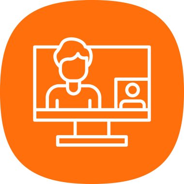 Bilgisayar. Web simgesi basit illüstrasyon