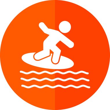 Modern sörf simgesi, vektör illüstrasyonu