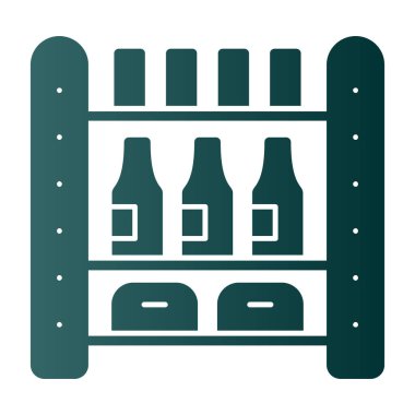 bira şişesi simgesi, vektör illüstrasyonu