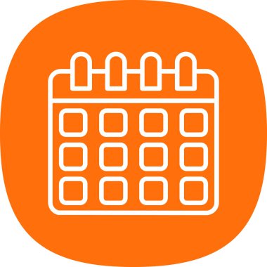 Takvim simgesi, vektör illüstrasyonu basit tasarım