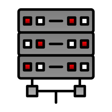 sunucu simgesi, vektör illüstrasyonu basit tasarım