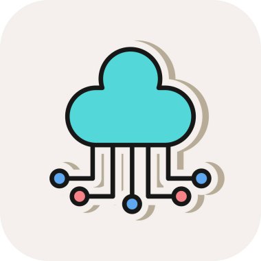 Bulut hesaplama. Web simgesi 