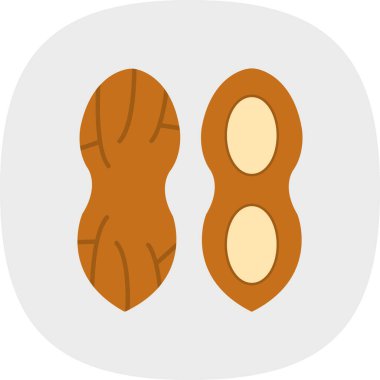 Yer fıstığı web simgesi, vektör illüstrasyonu