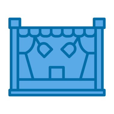 Sahne Ağı simgesi, vektör illüstrasyonu