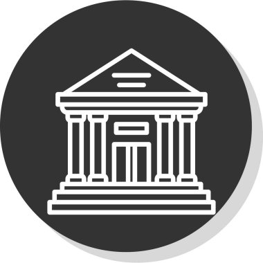 Banka Binası simgesi. Basit illüstrasyon vektör simgesi beyaz arka plan üzerinde izole web tasarımı için bina Bankası