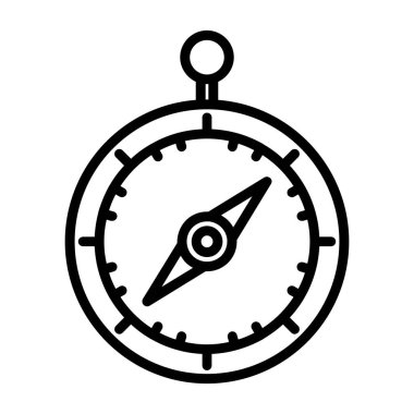 pusula düz simgesi, vektör illüstrasyon tasarımı