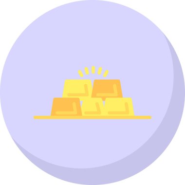 altın çubuk simgesi, vektör illüstrasyonu basit tasarım