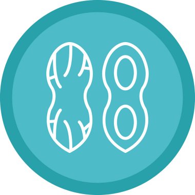 Yer fıstığı web simgesi, vektör illüstrasyonu