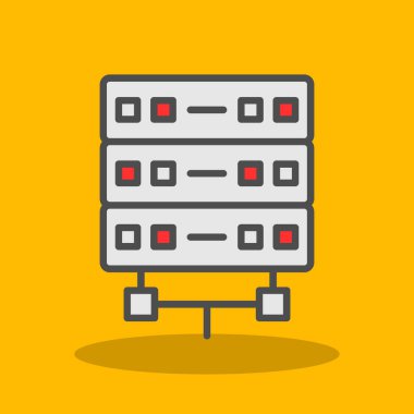 sunucu simgesi, vektör illüstrasyonu basit tasarım